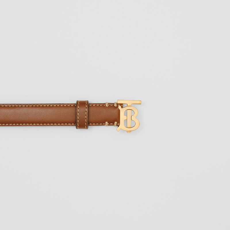 Burberry Monogram Motif Topstitched Leather Belt outlook