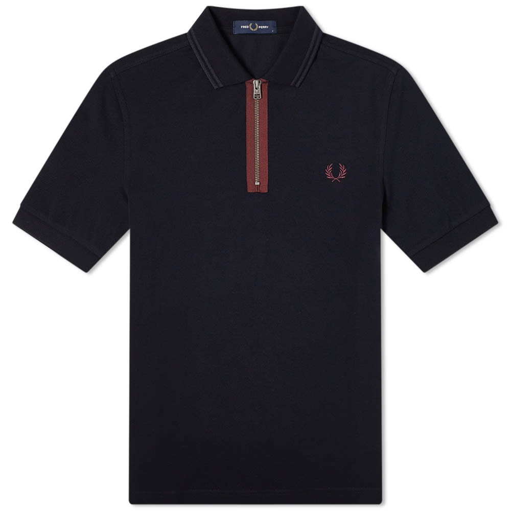 Fred Perry Zip Neck Polo - 1