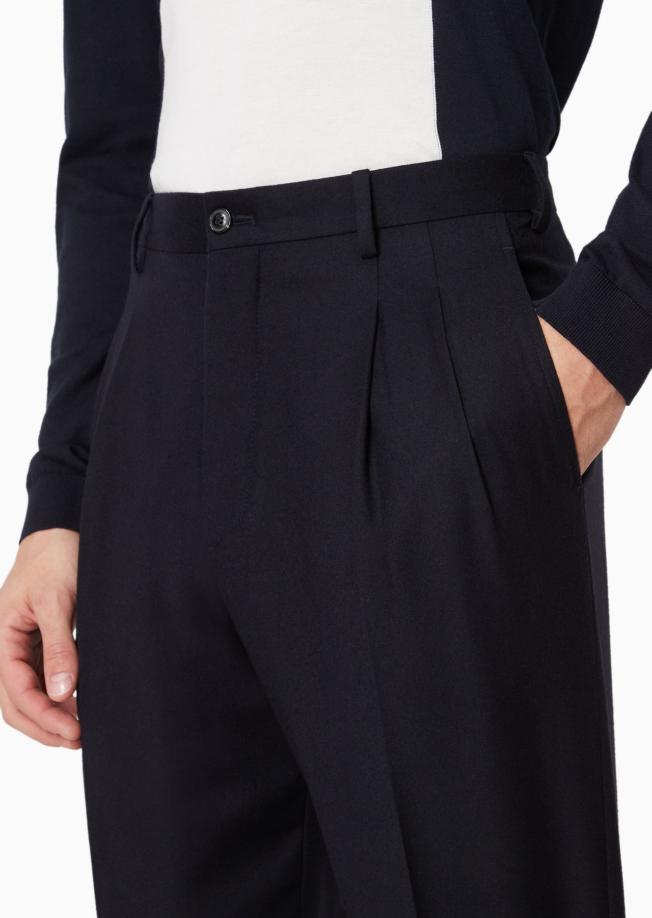 Wool flannel trousers - 6