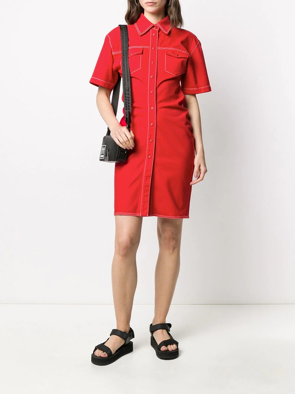 denim shirt dress - 2