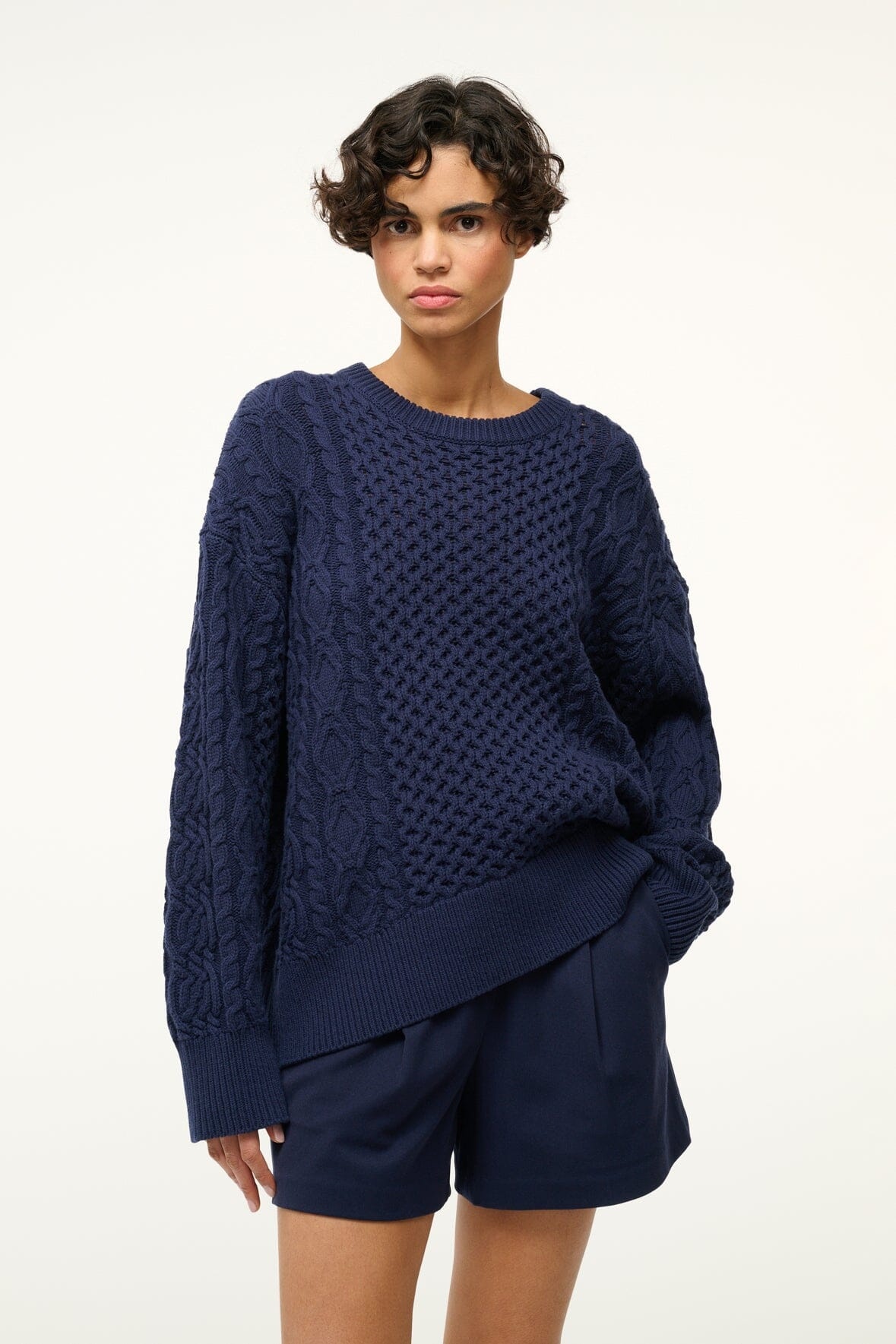 STAUD TRACY SWEATER NAVY - 2