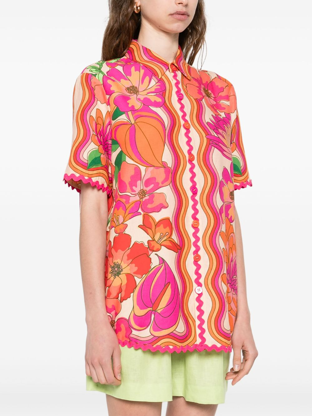 floral-print shirt - 3
