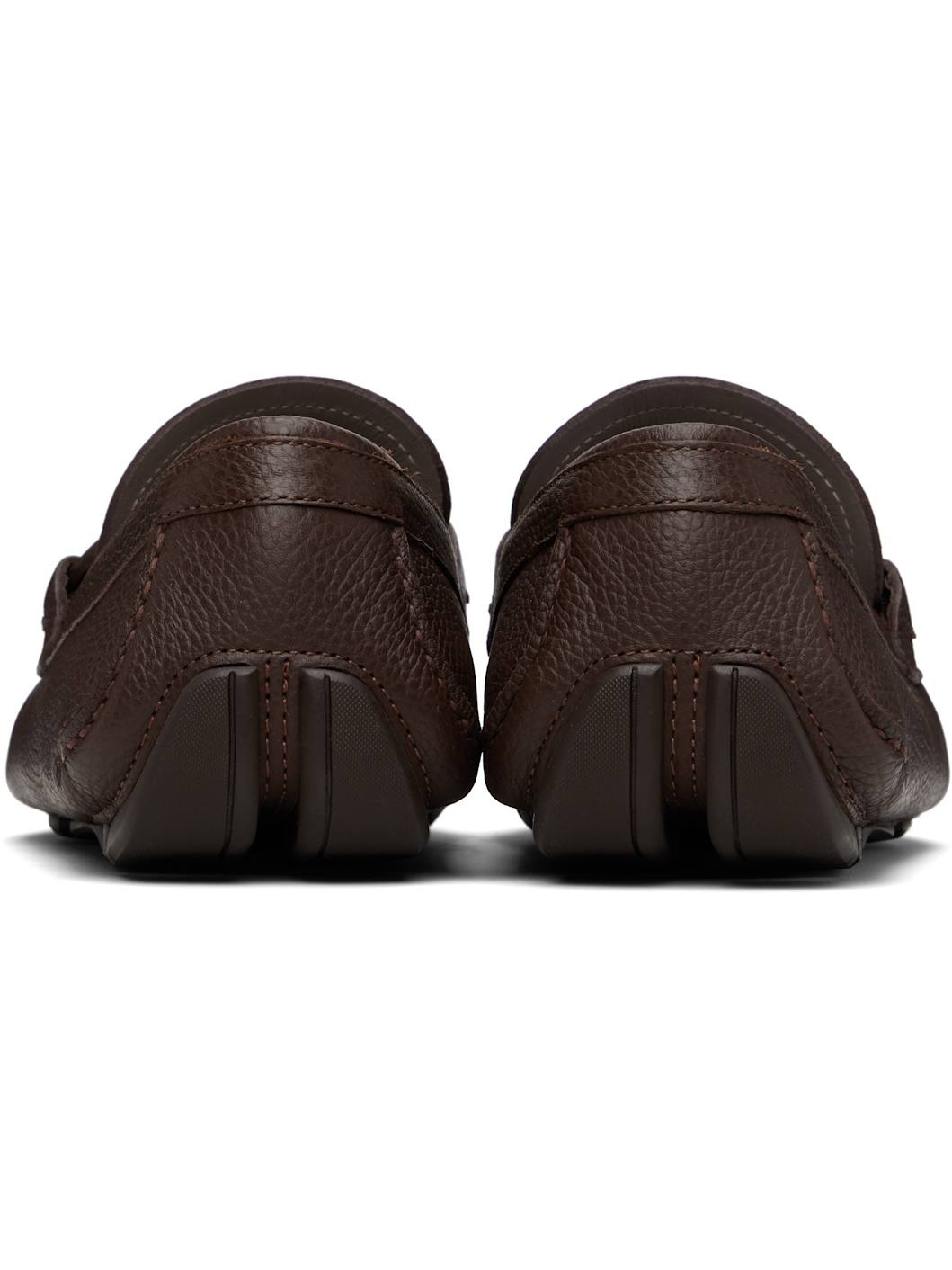 Brown Gancini Ornament Driver Loafers - 2