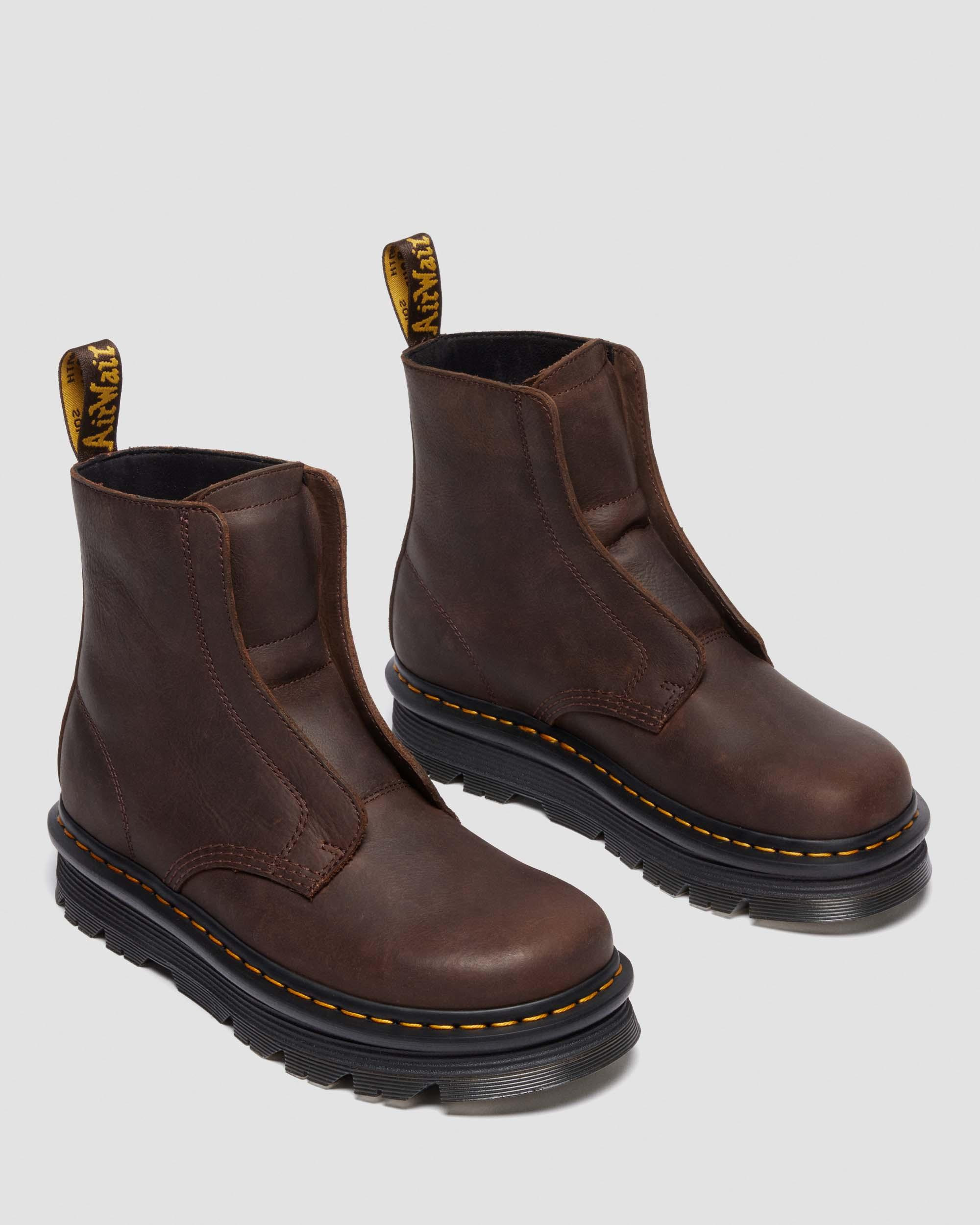 ZEBZAG LACELESS Slip On Leather Boots - 5