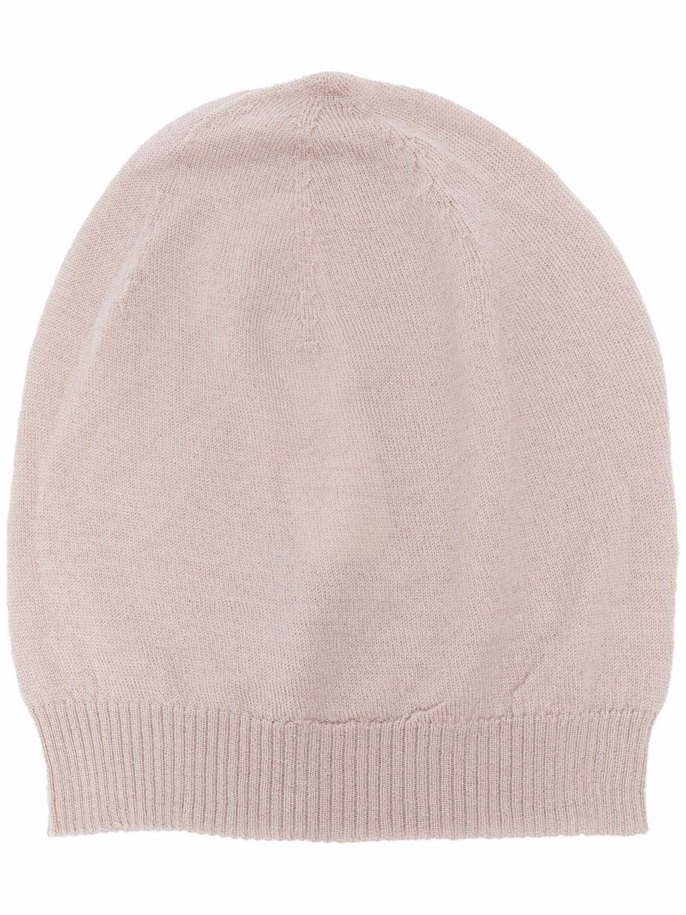 oval-shaped virgin wool beanie - 1