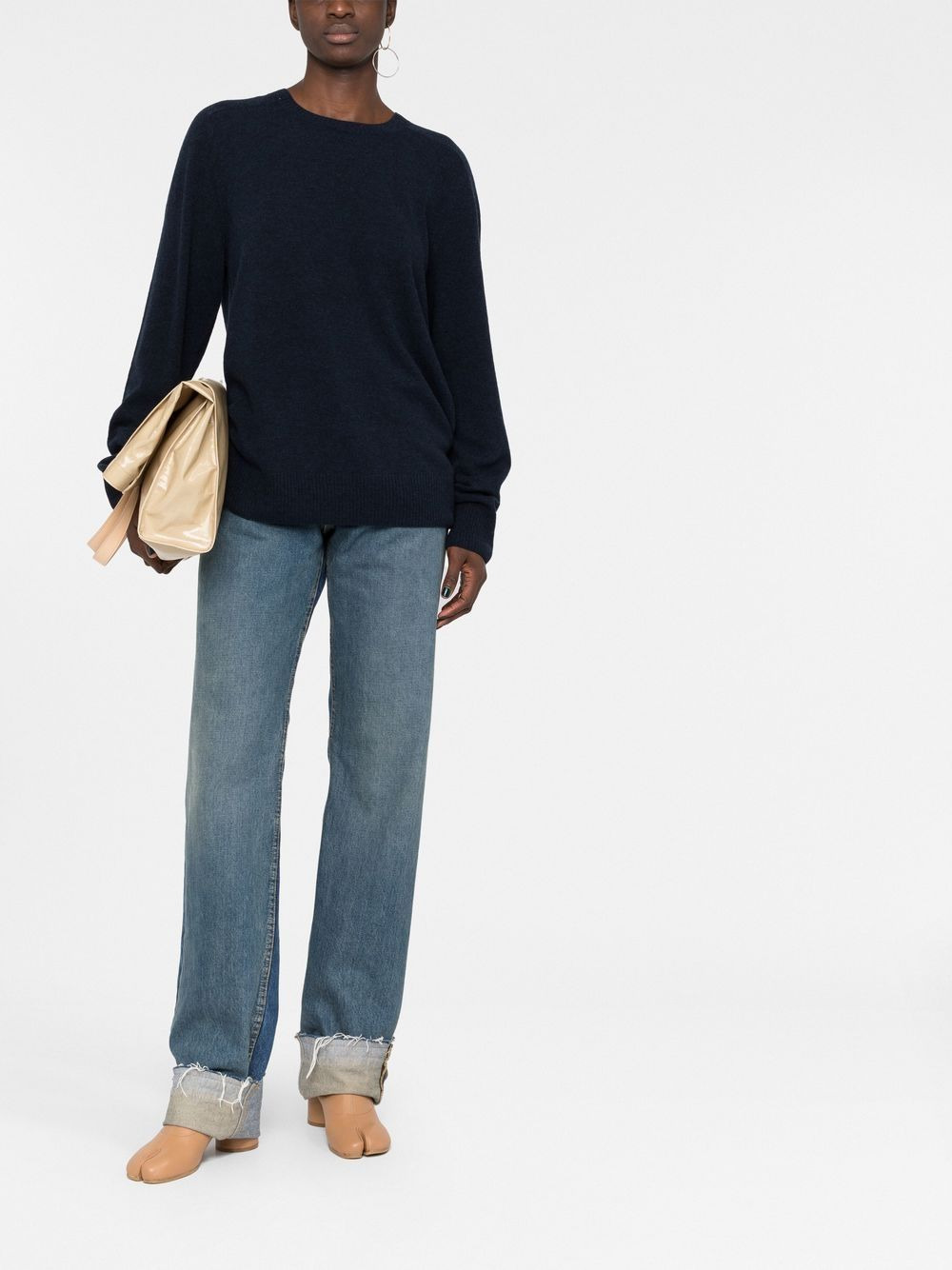 wool-blend crew-neck jumper - 2
