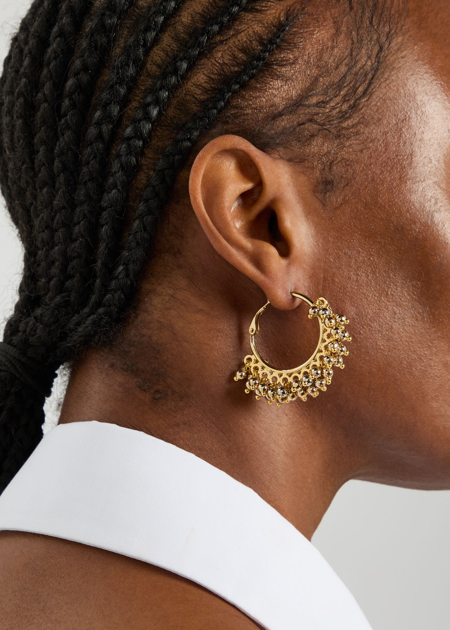 Rosantica Opulenza Two-tone Beaded Hoop Earrings - 2