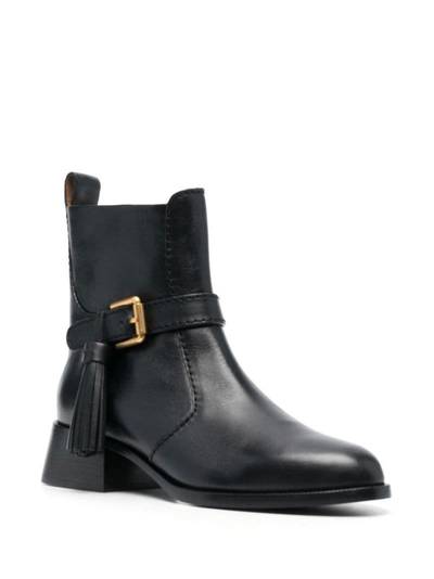 See by Chloé leather buckled boots outlook