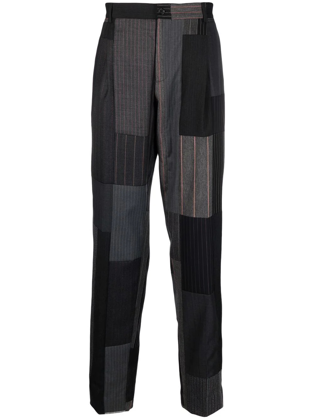 patchwork-design trousers - 1