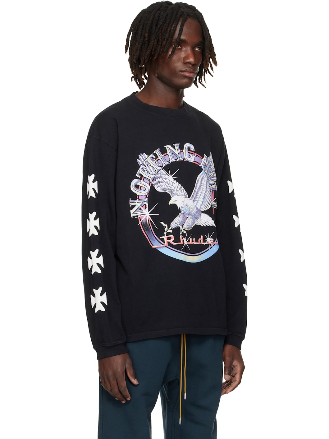Black 'Notting Hill' Eagle LS T-shirt - 2