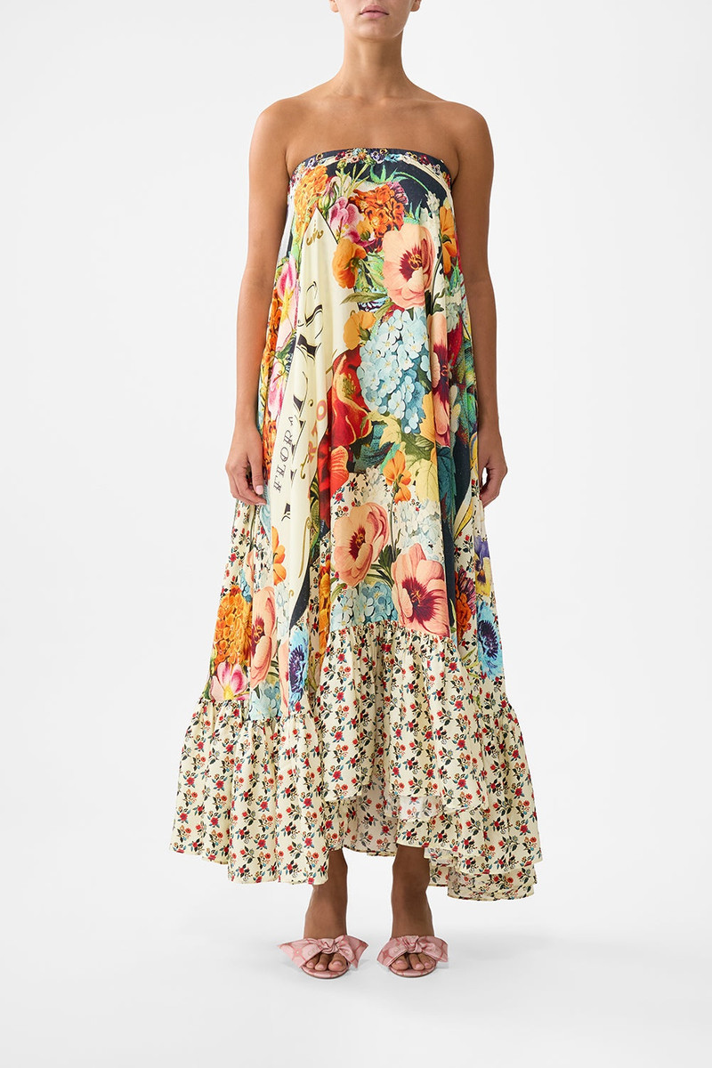 CAMILLA STRAPLESS MAXI WITH RUFFLE HEM outlook