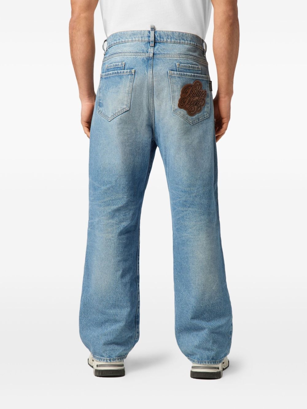 logo-patch jeans - 4