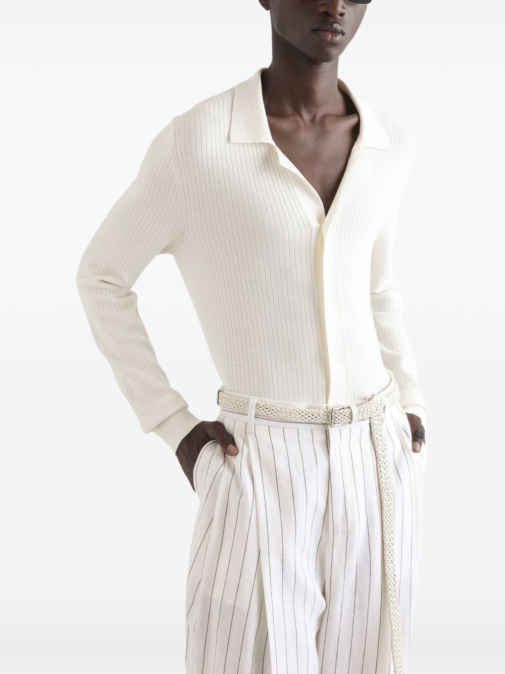 ribbed cardigan - 4