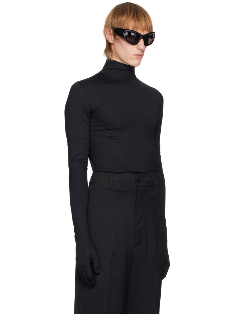 Black Fitted Long Sleeve T-Shirt 2
