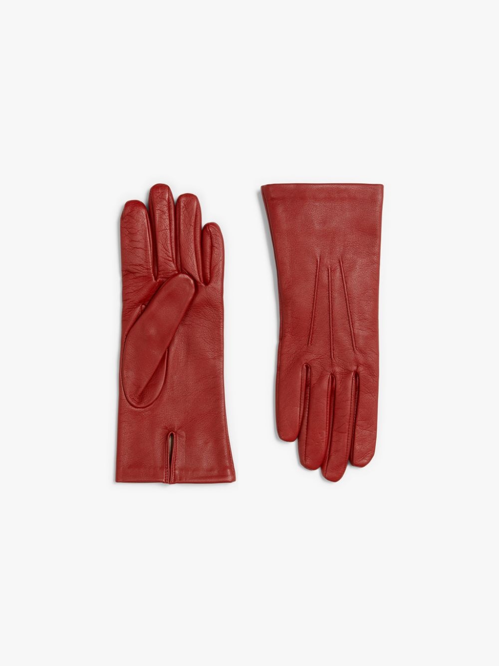 BERRY HAIRSHEEP LEATHER SILK LINED GLOVES - 1