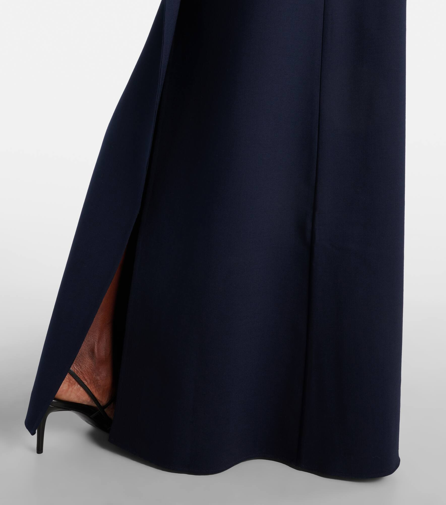 Embellished open-back wool-blend kaftan - 7