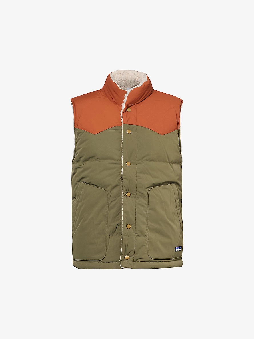 Reversible Bivy brand-patch recycled-polyester recycled-down gilet - 1