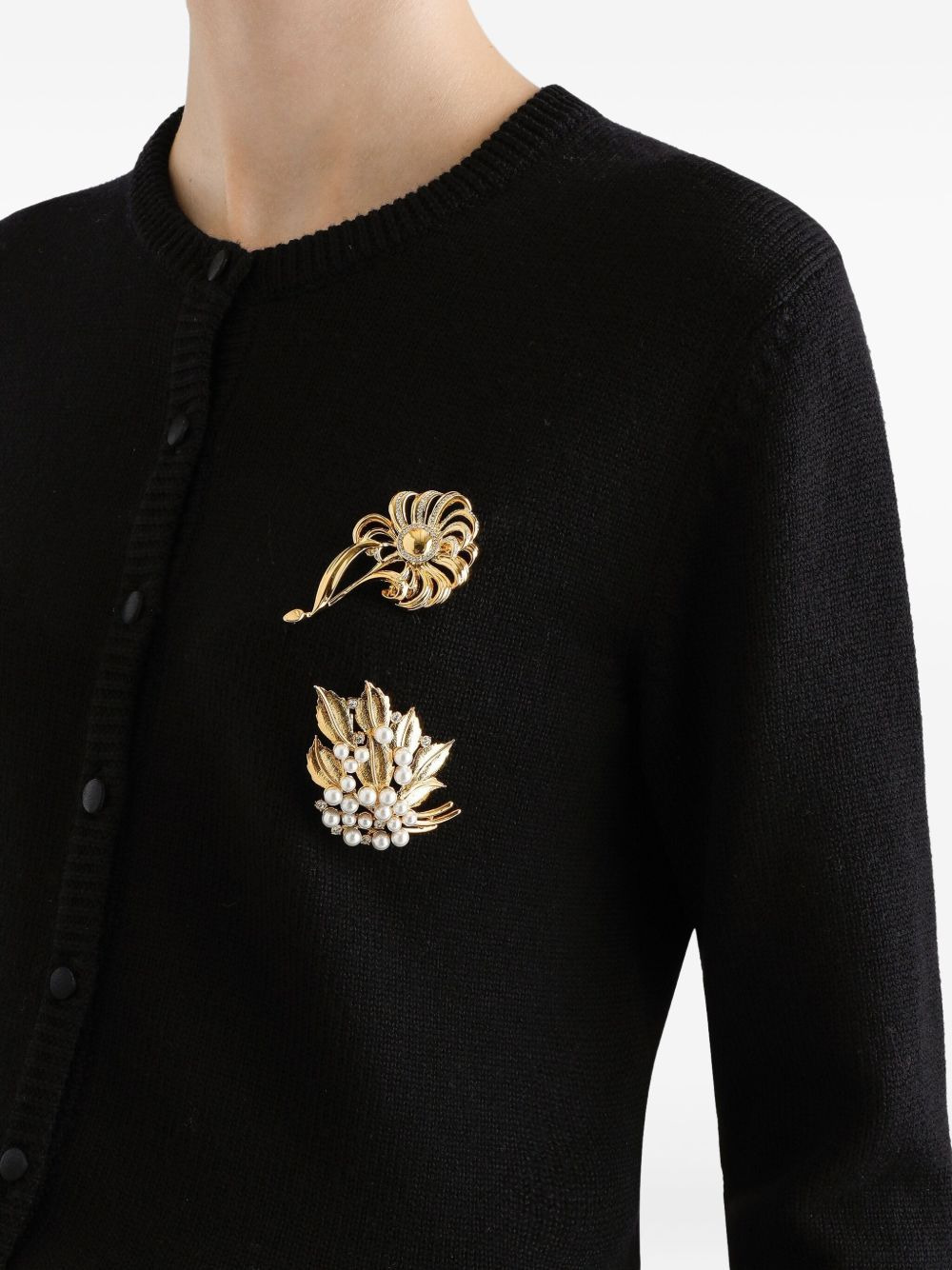 embellished button cardigan - 4
