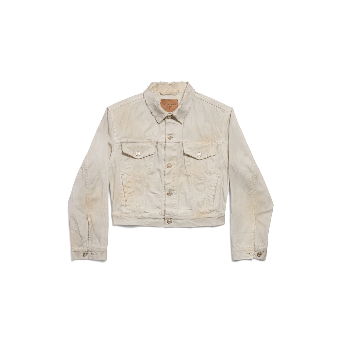 Women's Denim Small Fit Jacket in Dirty White - 1