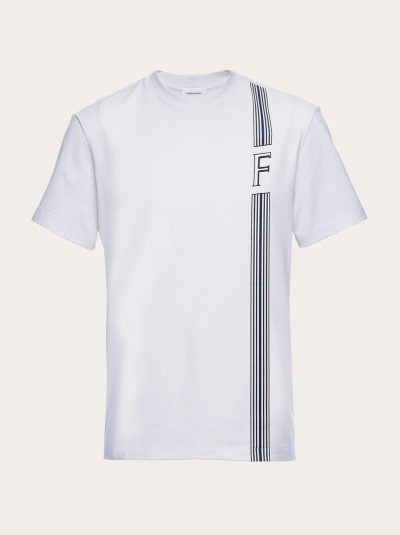 Short sleeved t-shirt with College Stripes 1