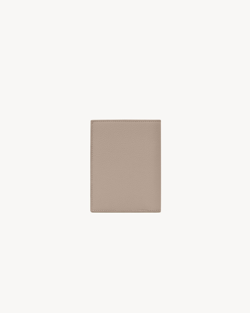 SAINT LAURENT TINY CASSANDRE CREDIT CARD WALLET IN GRAINED LEATHER outlook