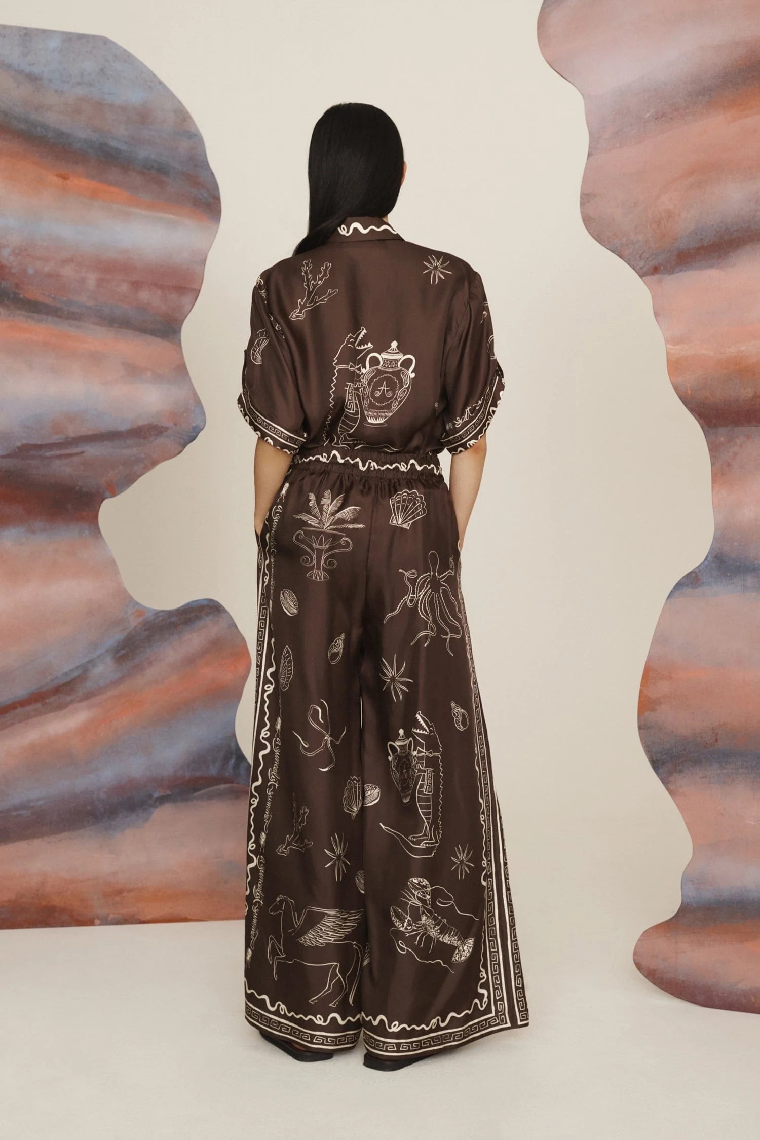 Sammy Silk Shirt Chocolate - 2