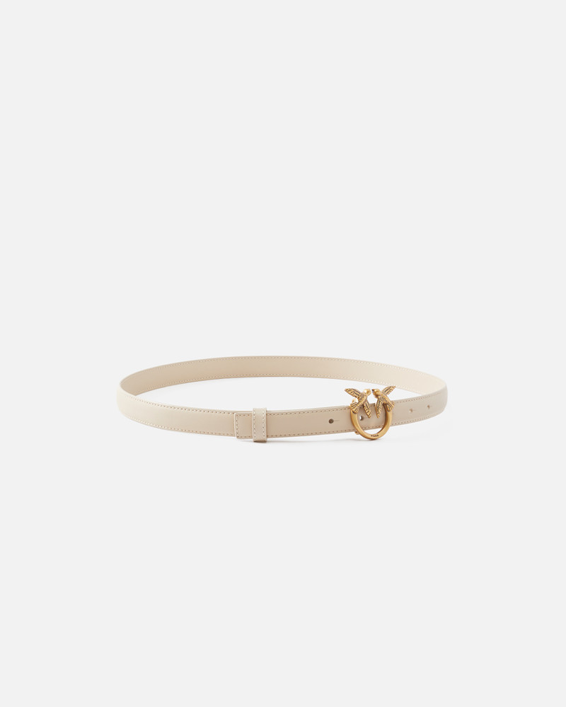 PINKO LOVE BIRDS THIN LEATHER BELT 2CM outlook