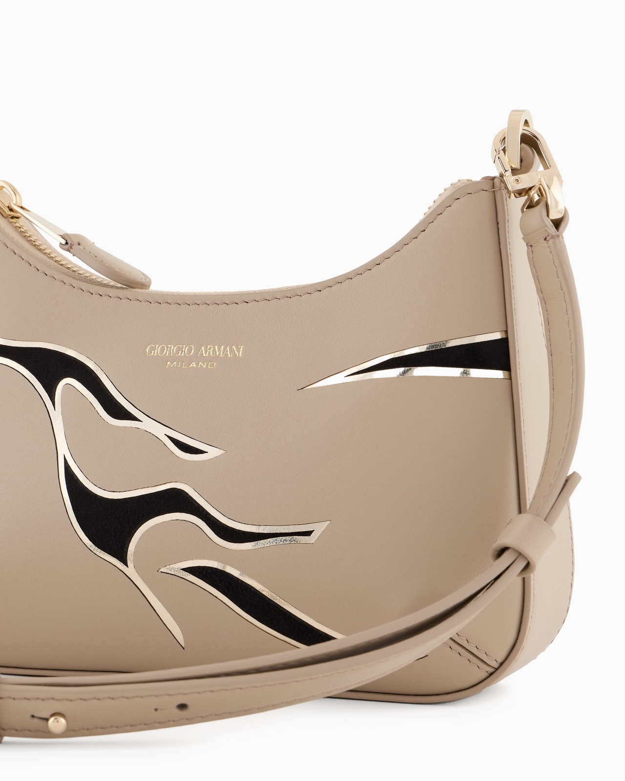 LA PRIMA MINI LEATHER HANDBAG WITH ANIMAL-PRINT DETAIL - 5