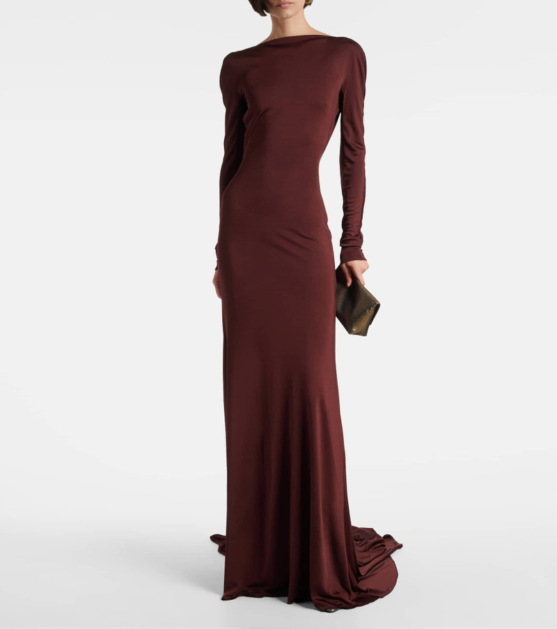 David Koma Gathered jersey gown outlook