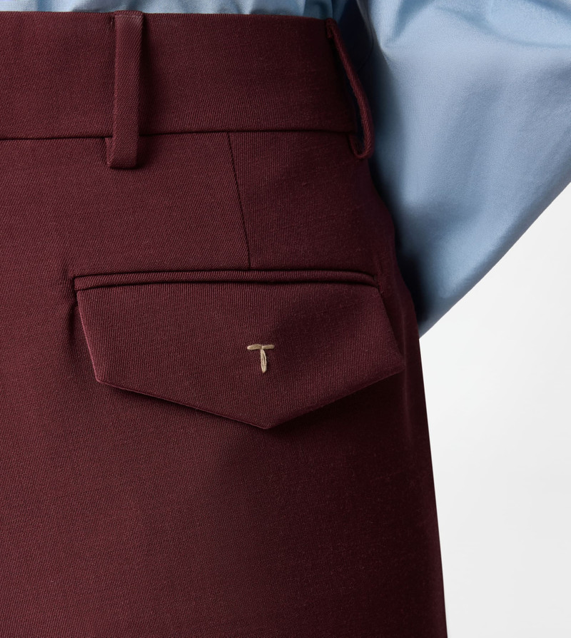 PANTS IN WOOL - BURGUNDY 6