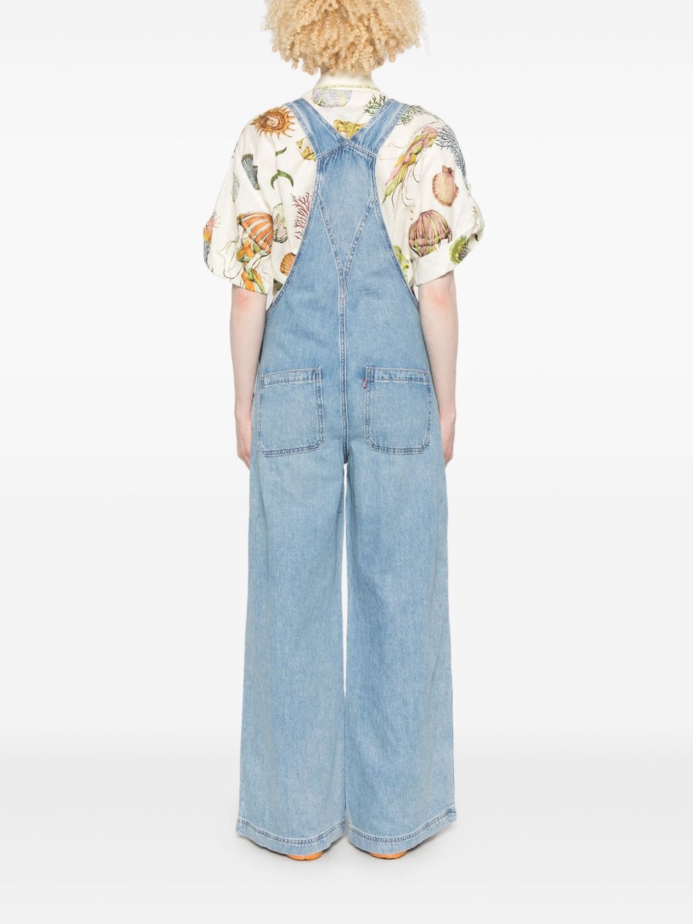 logo-patch dungarees - 4