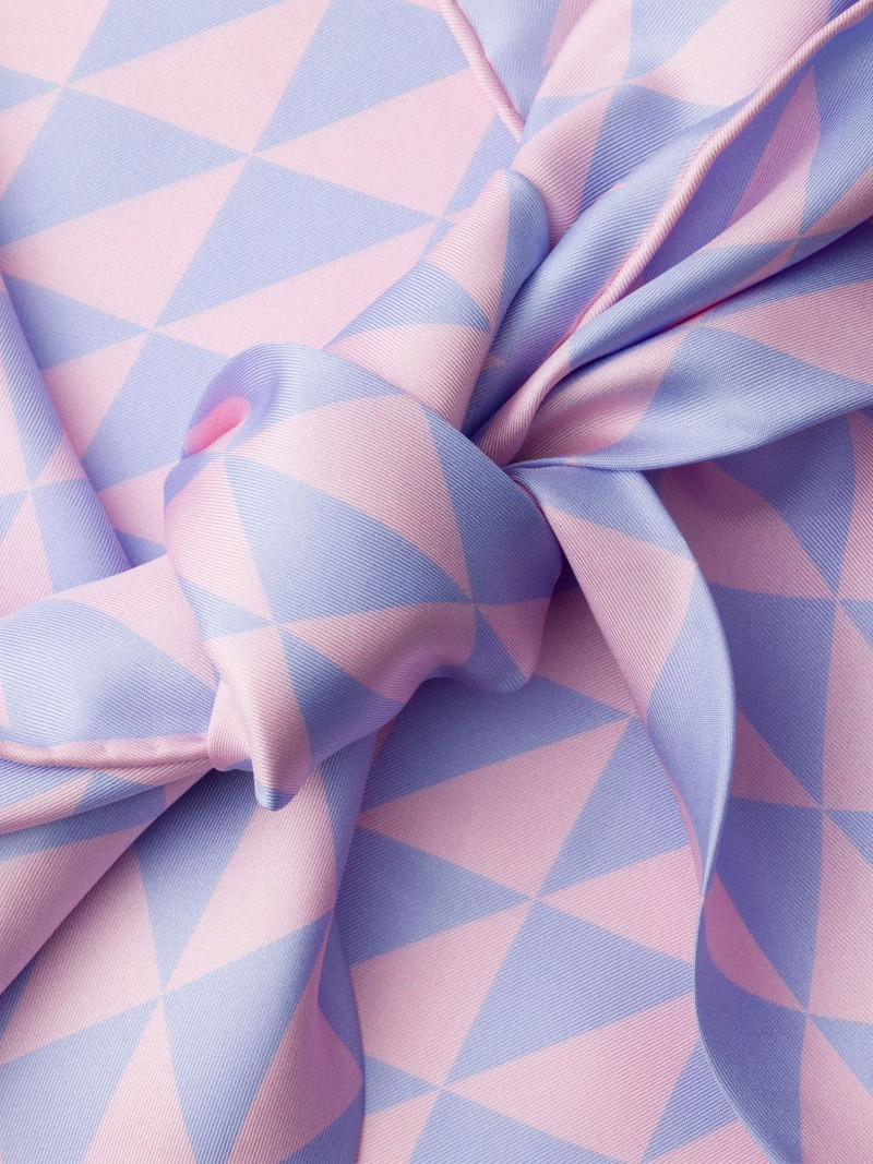 Prada printed silk twill halter top outlook