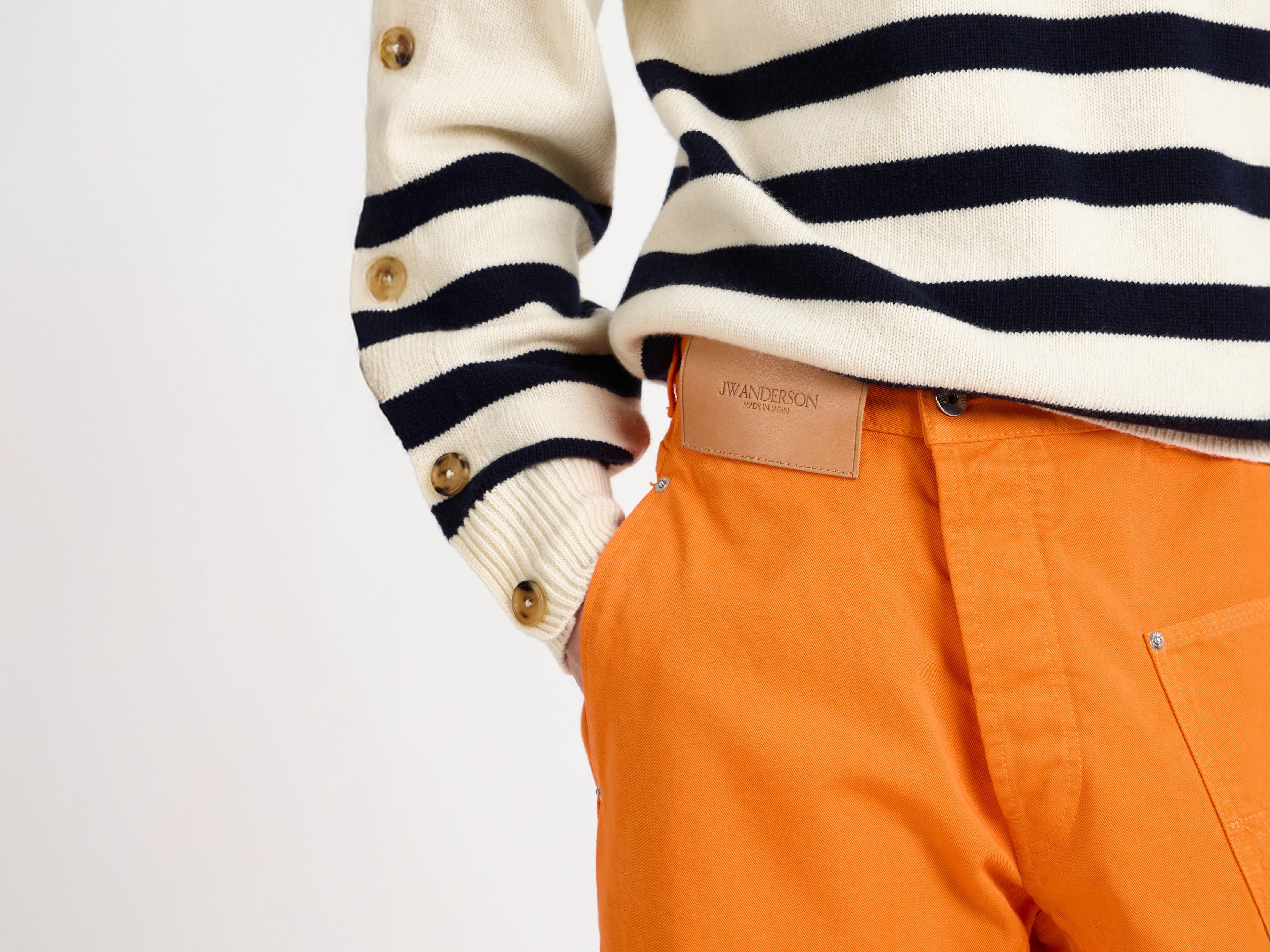 TWISTED WORKWEAR JEANS IN BRIGHT ORANGE - 7