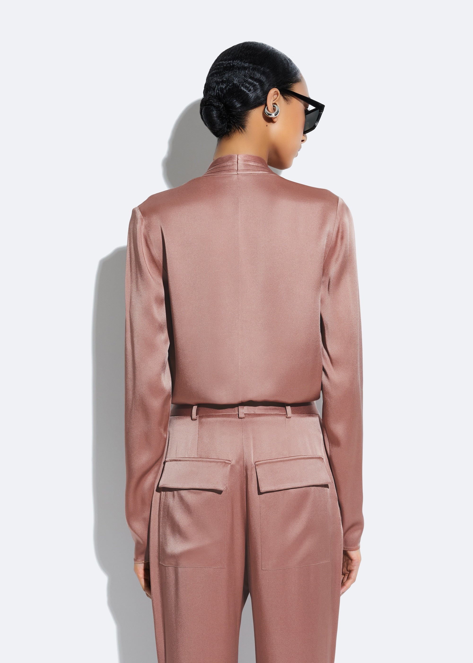 Satin Wrap Top - 4