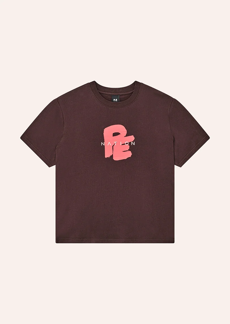 TIDAL RELAXED TEE IN DARK PLUM - 1