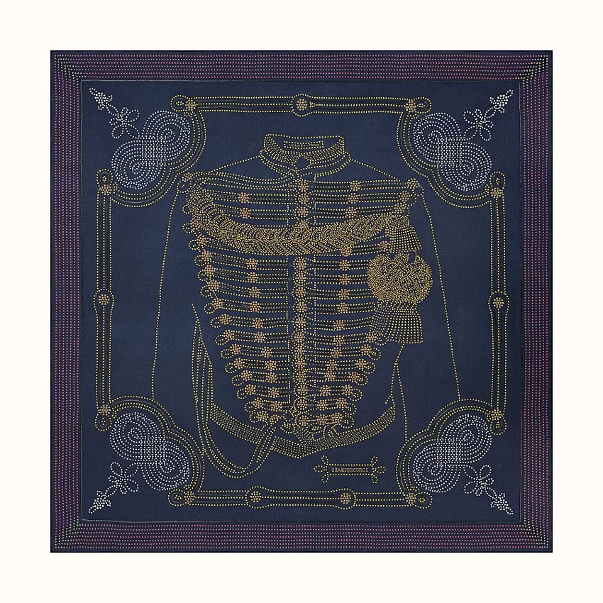 Brandebourgs Points embroidered giant scarf - 1