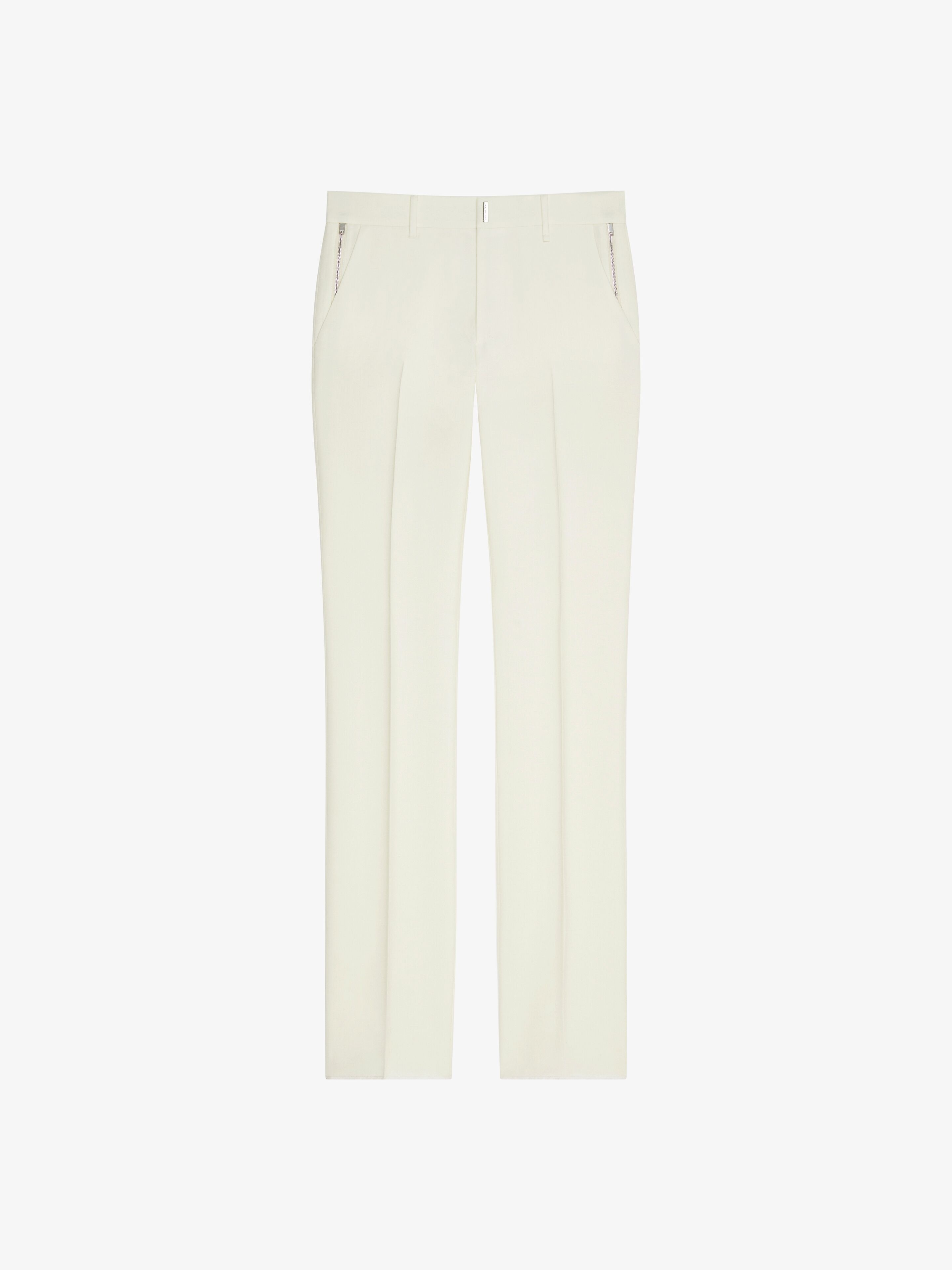 SLIM-FIT PANTS IN WOOL AND MOHAIR - 1