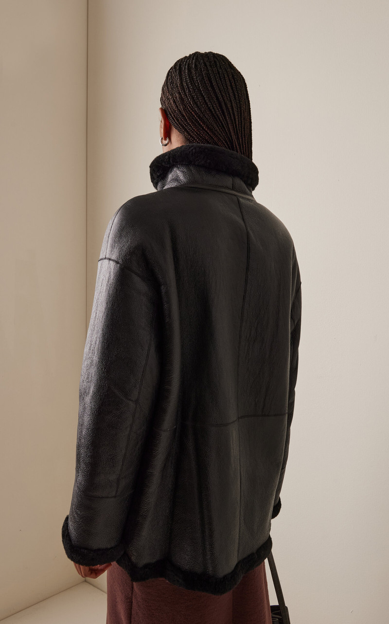 Heather Reversible Shearling Jacket black 4