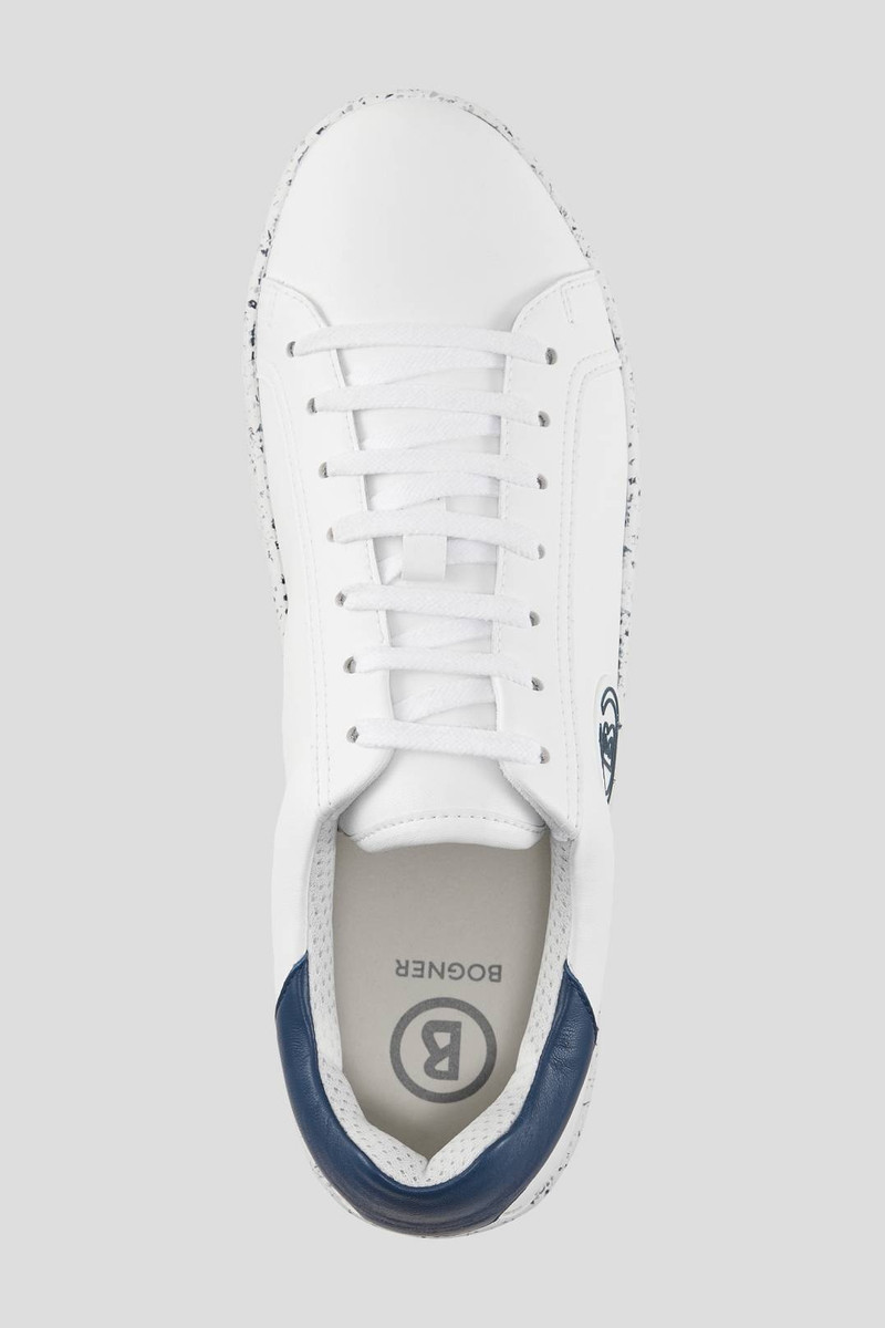 MALMÖ SUSTAINABLE SNEAKERS IN WHITE/NAVY BLUE 5