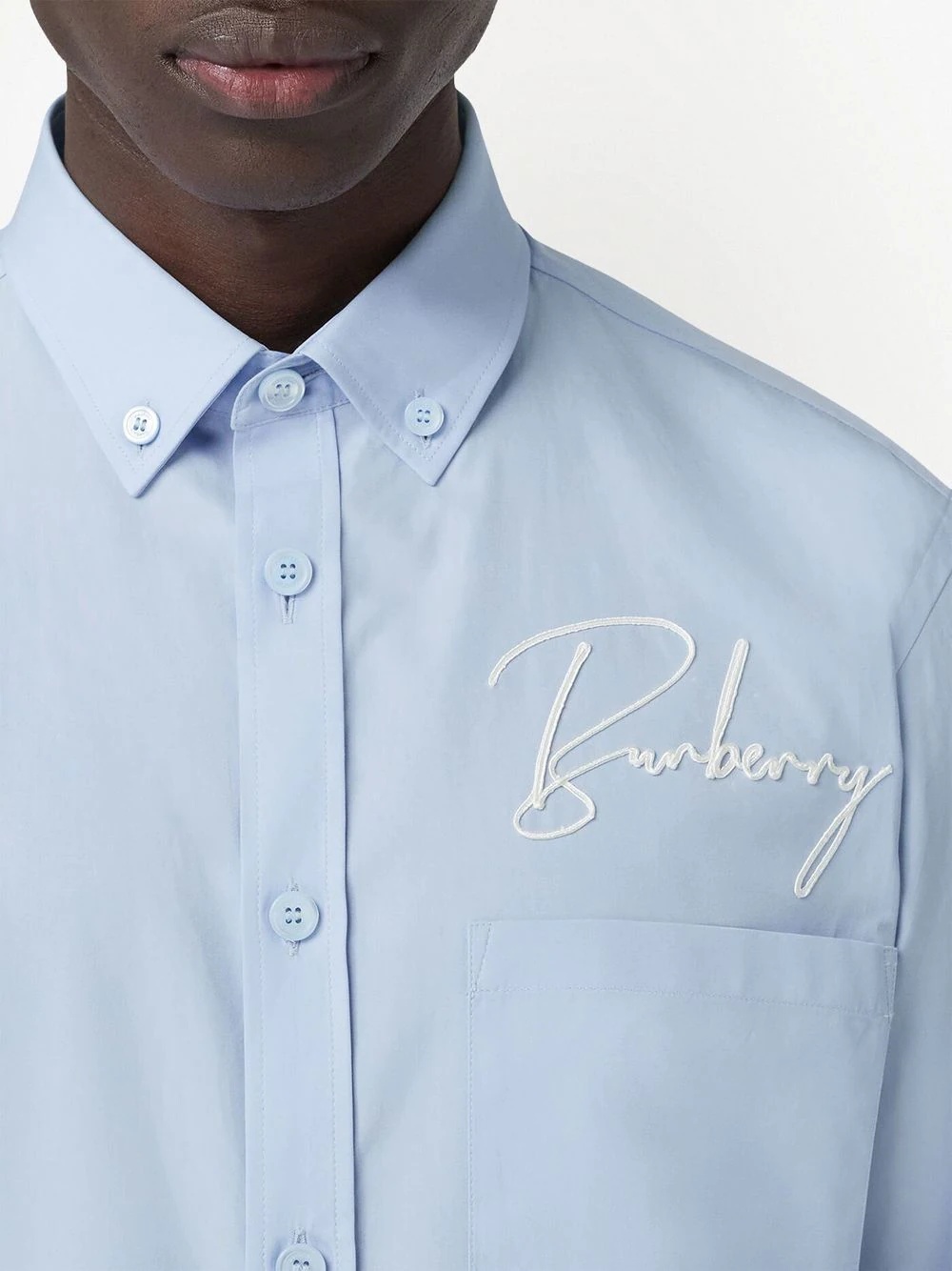 logo-embroidered long-sleeve shirt - 5