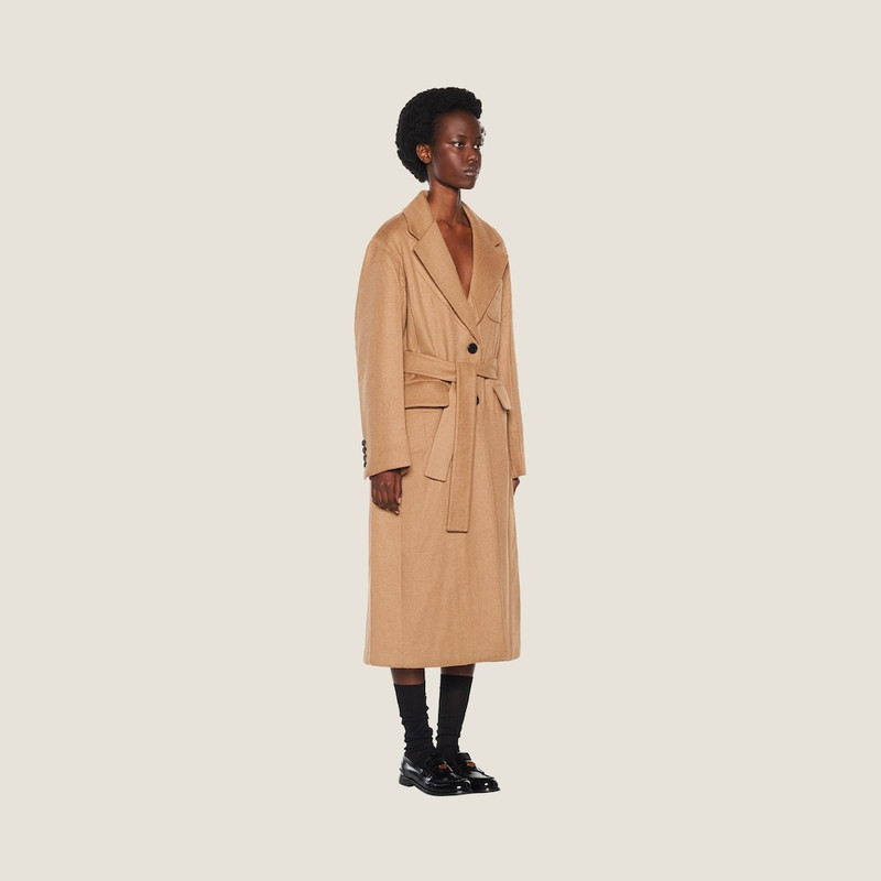 Padded camel velour coat 5