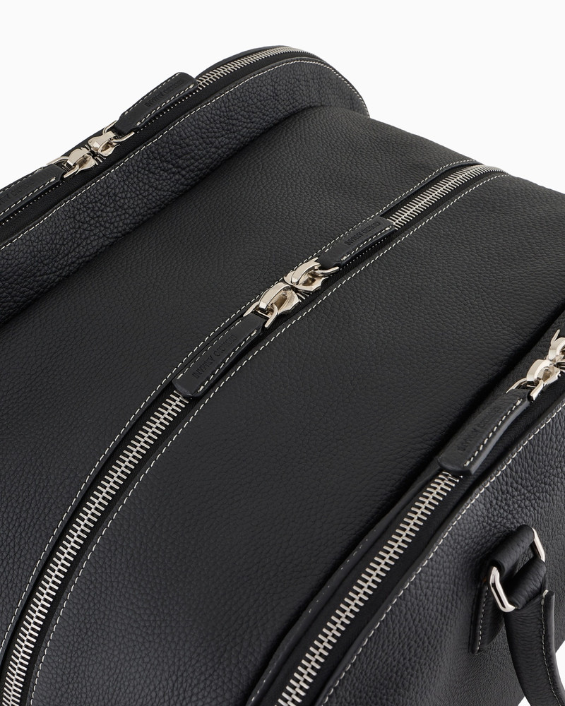 PEBBLED LEATHER DUFFEL BAG 6
