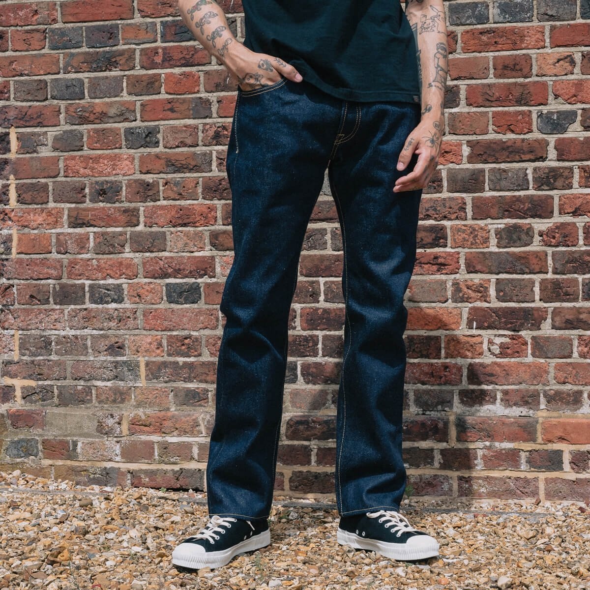 IH-777S-UHR 21/23oz Ultra Heavy Raw Selvedge Denim Slim Tapered Cut Jeans - Indigo - 4