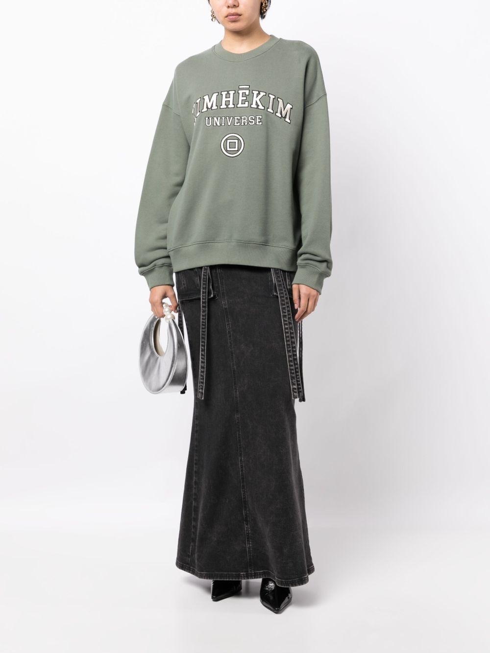 logo-embroidered cotton sweatshirt - 2
