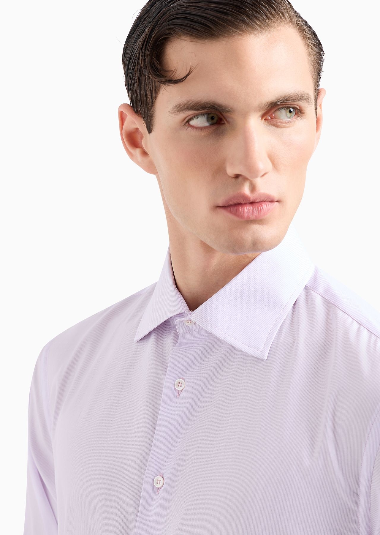 Regular-fit shirt in micro-striped luxury cotton - 5