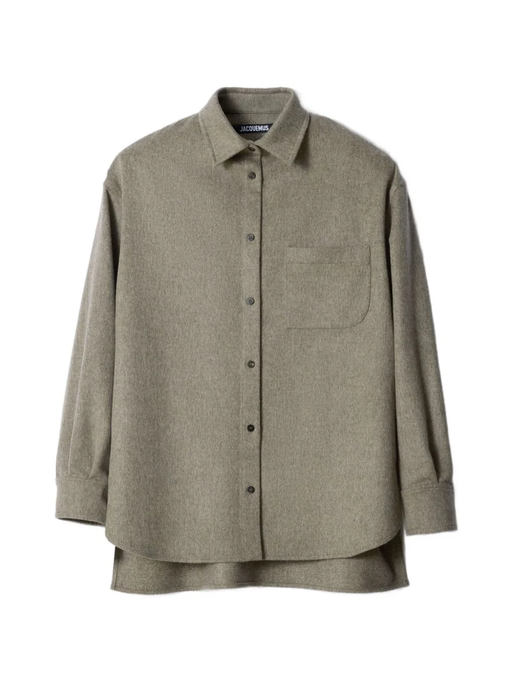 wool flannel overshirt - 1