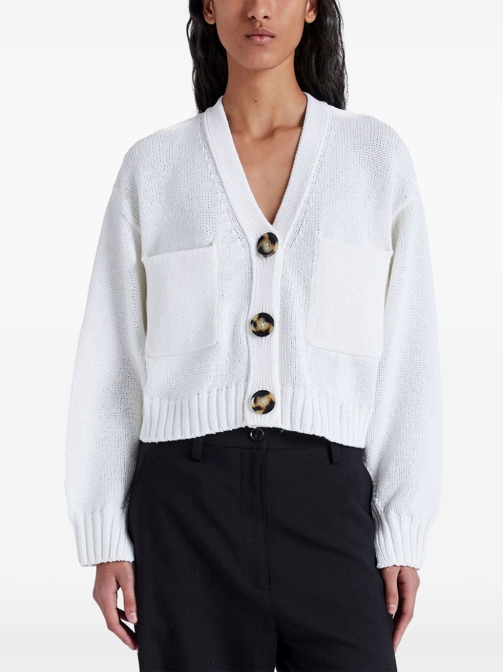 cropped knit cardigan - 5