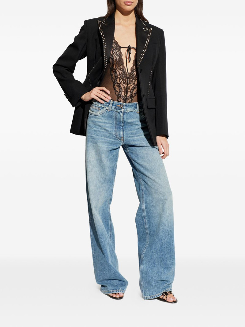 VERSACE embroidered lace-trim bodysuit outlook