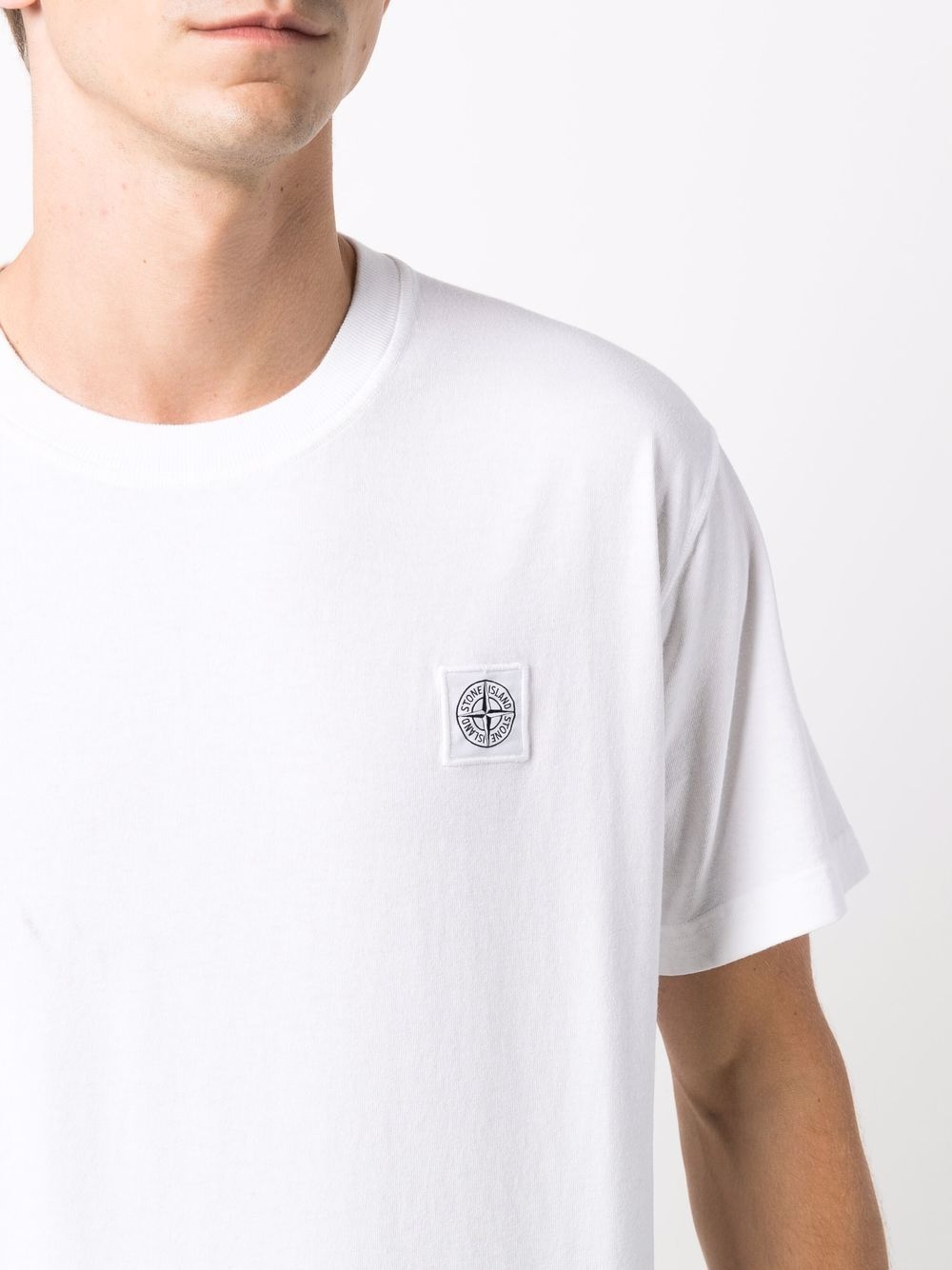 compass logo-appliqué T-shirt - 5