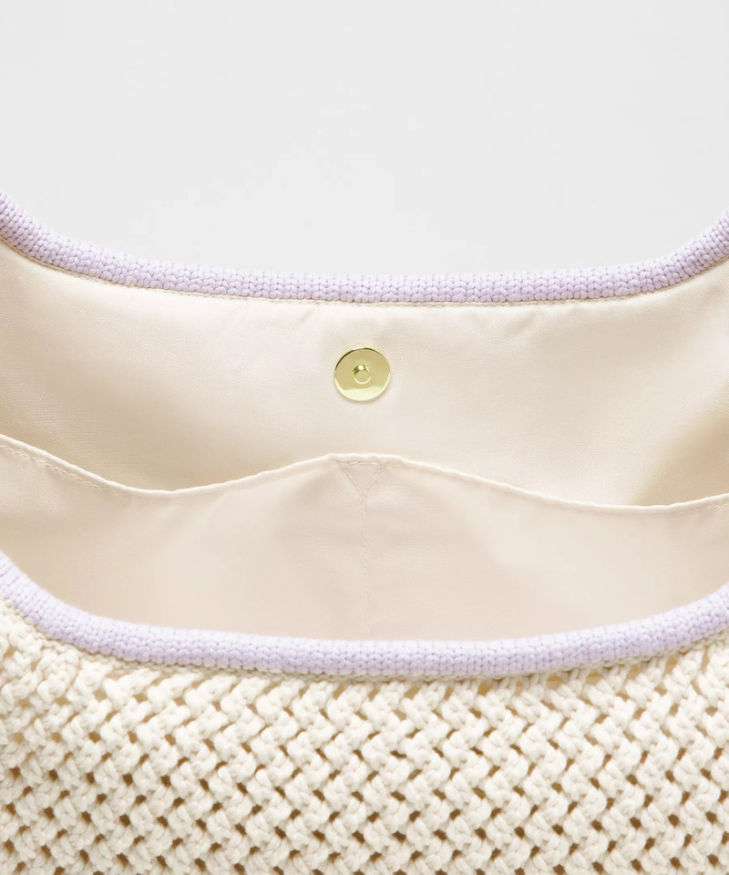 Cotton Crochet Shoulder Bag 7L 4